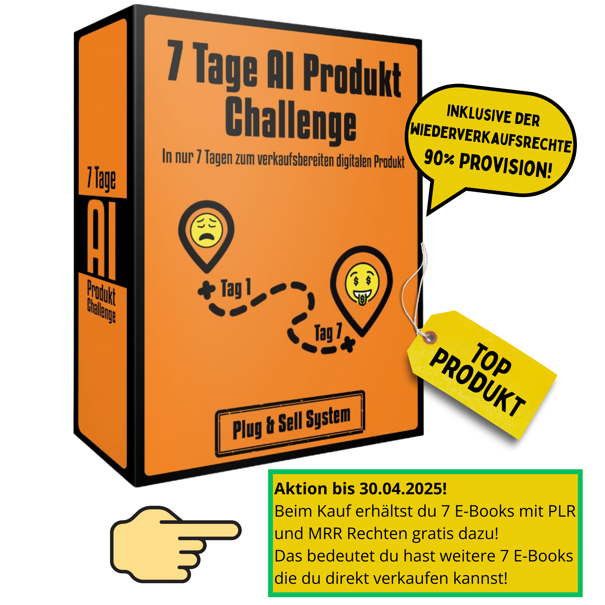 Die 7 Tage AI Produkt Challenge für Online MArketing Online Business Affiliate Marketing
